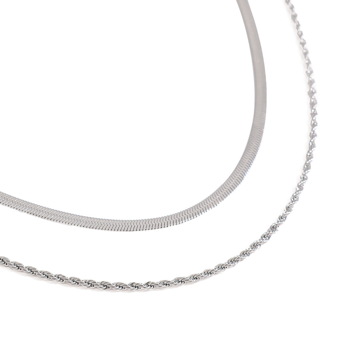 Minimalist Elegant Geometric Stainless Steel Plated Necklace with Titanium Steel Pendant for Women