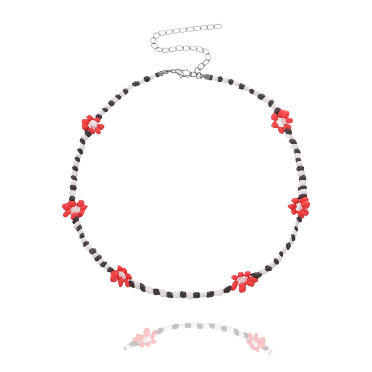 Floral Alloy Plated Fishline Chain Necklace for Women - Trendy Ins Style Fashion Accessory