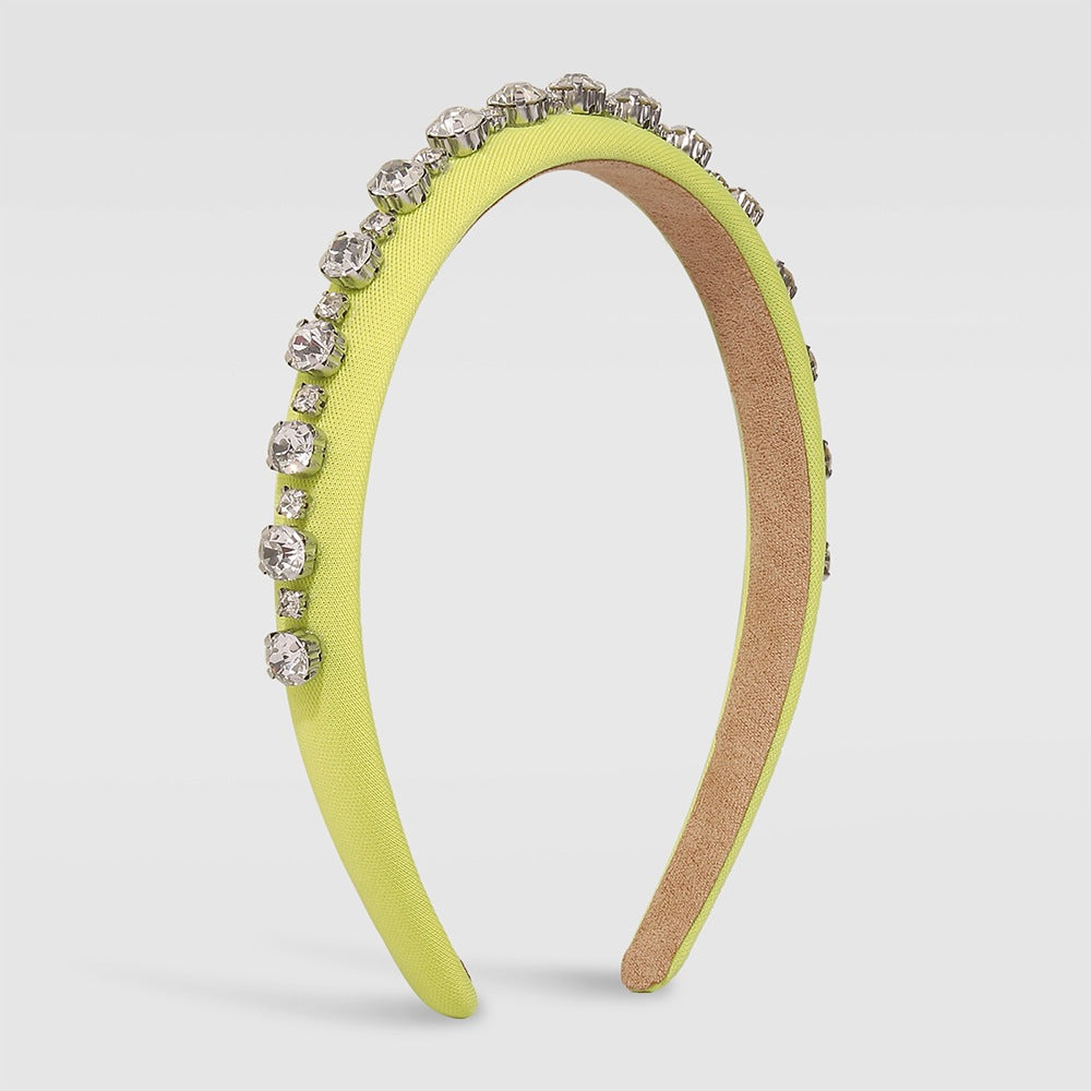 Elegant Minimalist Geometric Hairband for Women with Alloy Base and Rhinestone Accents