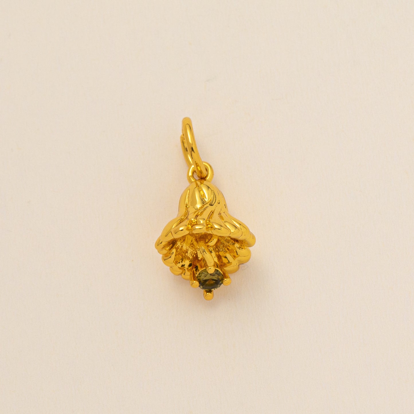 December Birthstone Cubic Zirconia Plated Brass Charm Bar Pendant for DIY Necklace Unisex