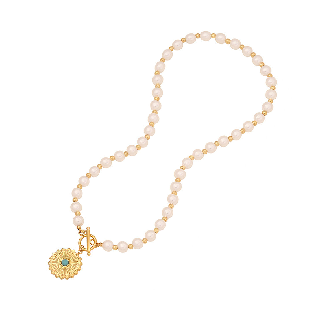 Fashionable OL Style Heart-Shaped Stainless Steel Beaded Necklace with O-Chain for Women