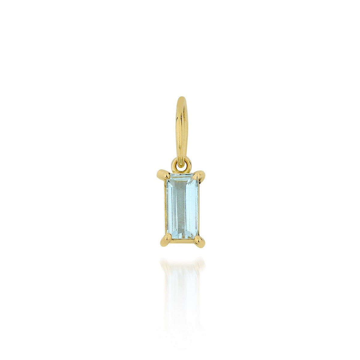 Vintage Geometric Stainless Steel PVD Gold Plated Birthstone Charm Bar