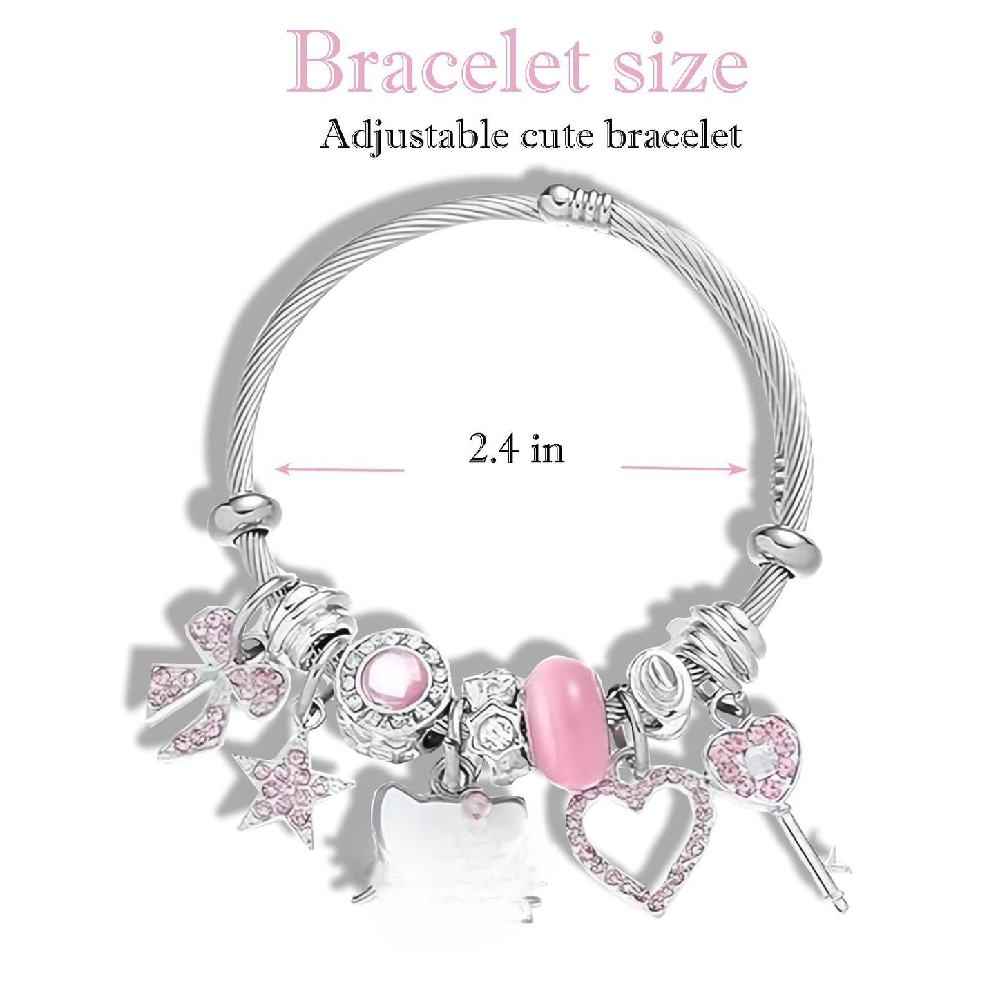 Sweet Cartoon Animal Alloy Plated Charm Bar Bracelet