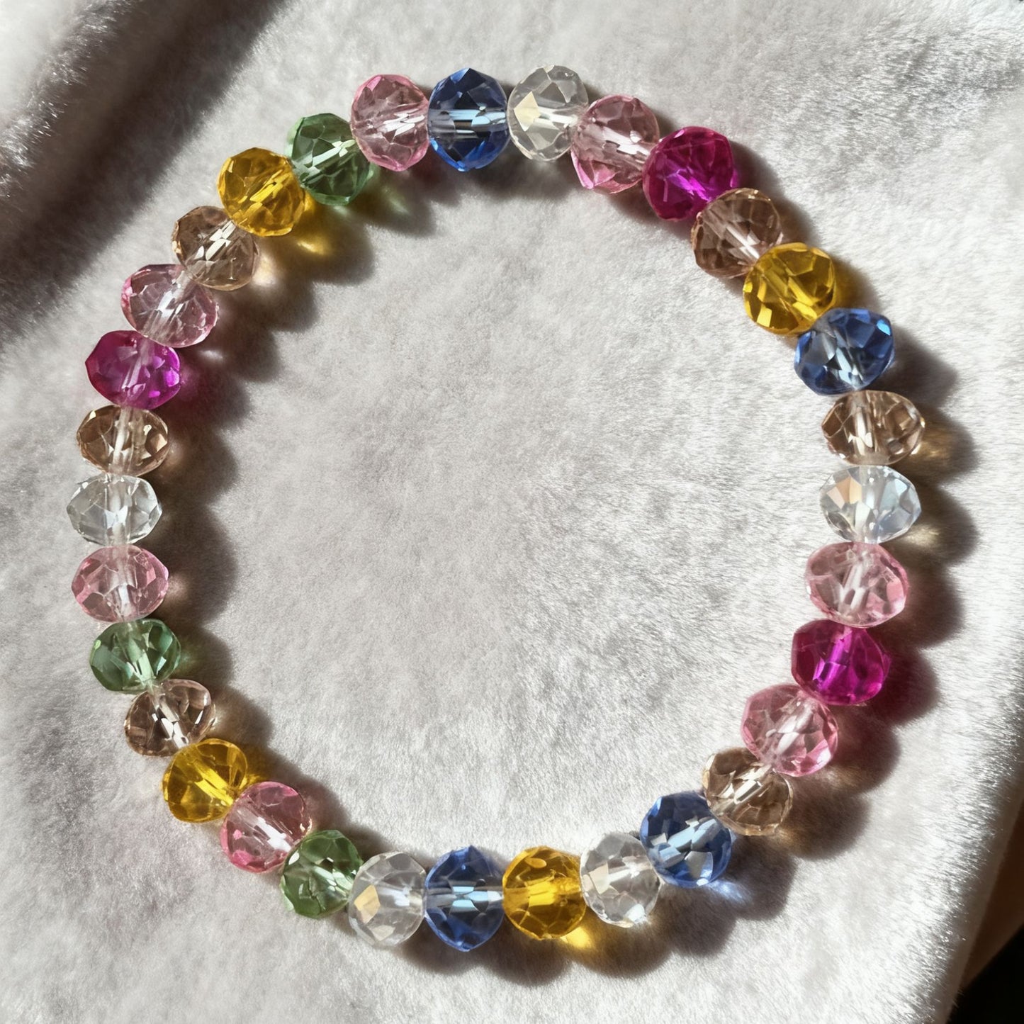 Fashion Geometric Acrylic Crystal Beaded Bracelet for Women