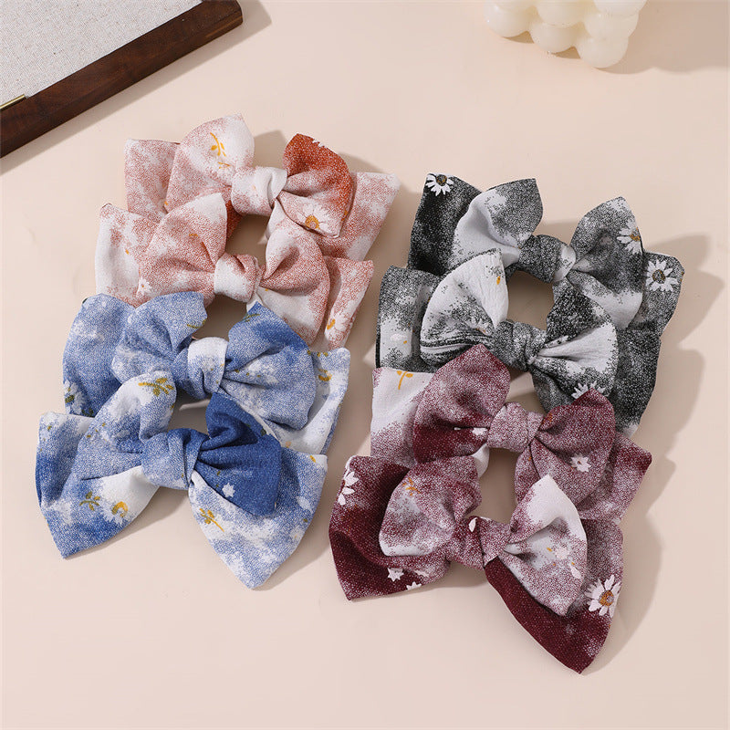 Fermaglio per Capelli da Bambina Stile Naturale Realizzato in Resina Plastica con Dettagli Arricciati e in Rete, Fermaglio a Becco d'Anatra Lavorato a Mano