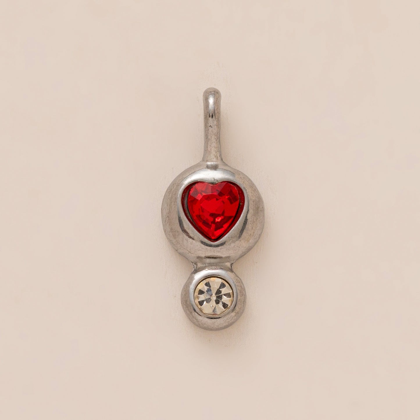 Vintage Heart Butterfly Cross Cubic Zirconia Inlaid Titanium Steel Necklace for Women Charm Bar