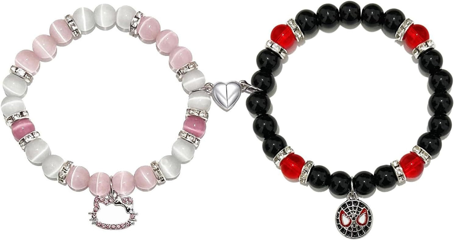 Sweet Heart Animal Shape Alloy Rhinestone Charm Bracelet for Couples