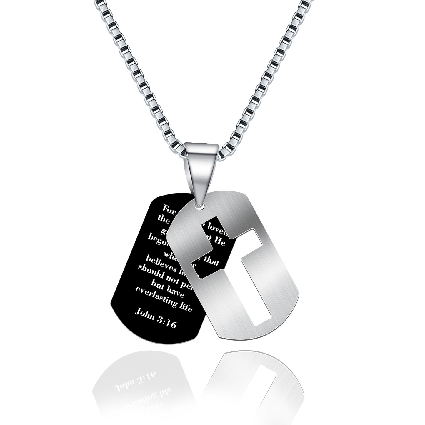 Minimalist Geometric Cross Pendant Necklace in Stainless Steel with Polished Titanium Steel Charm for Unisex Daily Wear