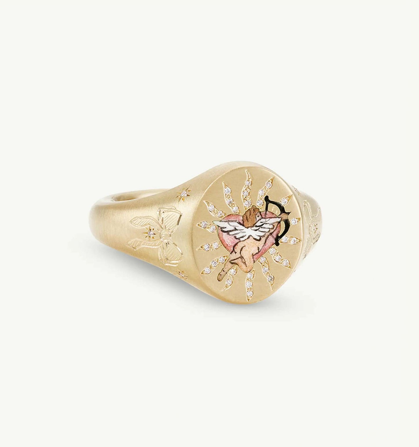 Fashion Heart Animal Stainless Steel PVD Ring
