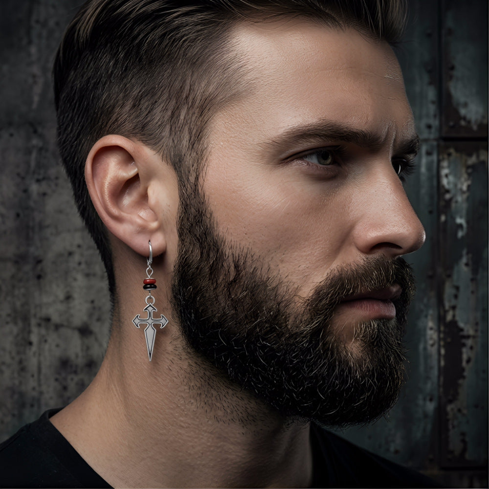 Vintage Bohemian Leaf Cross Geometric Alloy and Brass Earrings with Turquoise and Imitation Pearl