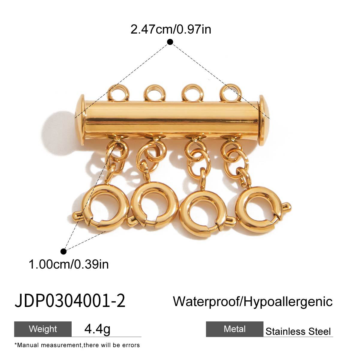 Charm a barra con perle minimalista in acciaio inossidabile per accessori fai-da-te di gioielli da donna