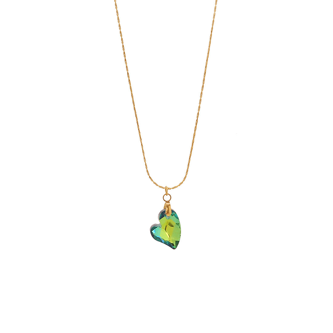 Collana Pendente a Forma di Farfalla Cuore Stella in Acciaio Inossidabile con Strass Intarsiati per Donna