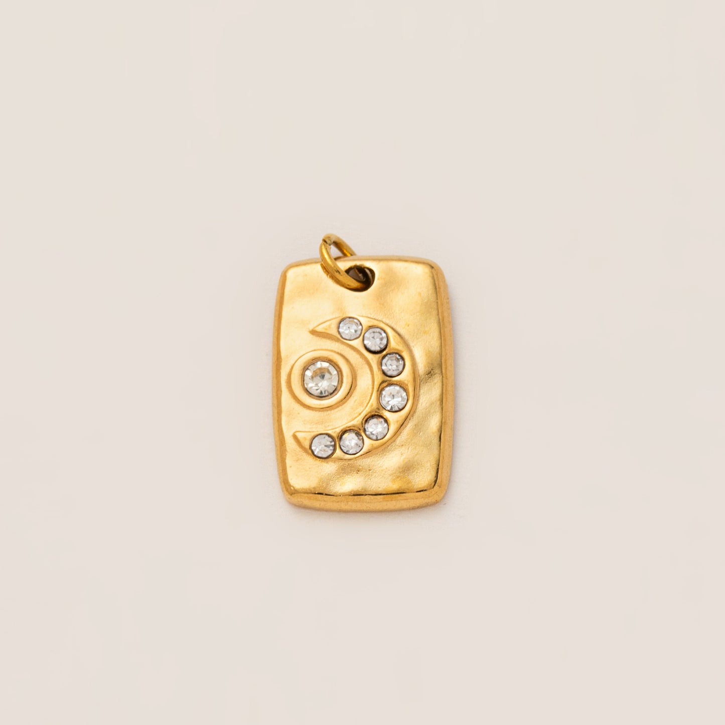 Collana con ciondolo geometrico unisex a barra a catena a maglie in acciaio inossidabile placcato oro 18 carati vintage Sole Luna