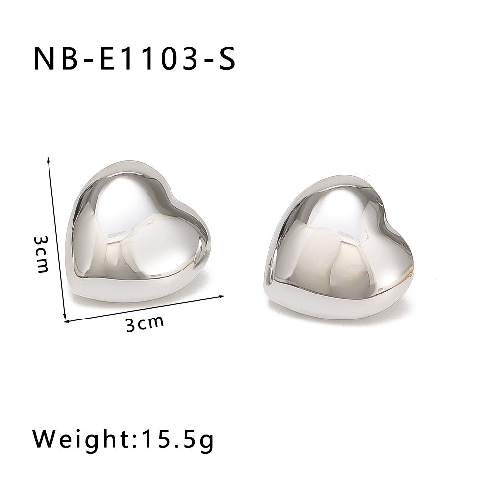 Minimalist Geometric C-Shaped Stainless Steel Hoop Earrings for Women with Vacuum Plated 18K Gold Finish Hypoallergenic Polished Surface