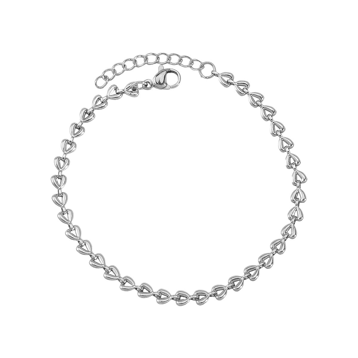 Minimalist Geometric Stainless Steel Bracelet with Gold Plating and Rhinestone Accents for Women