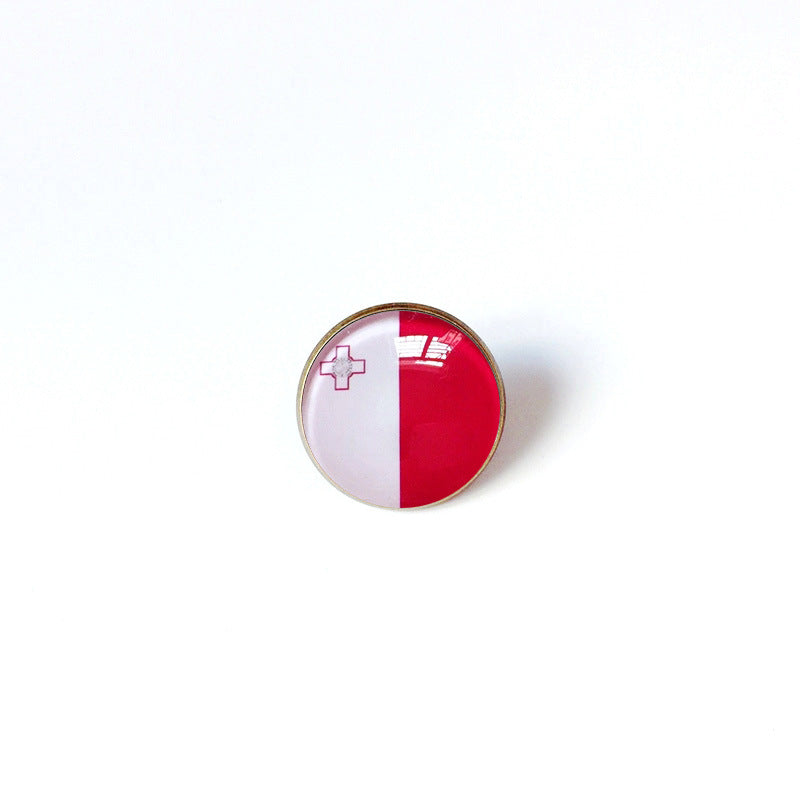 Pin de Solapa de Aleación Esmaltado Personalizado con Diseño de Bandera del Mundo para Hombres y Mujeres