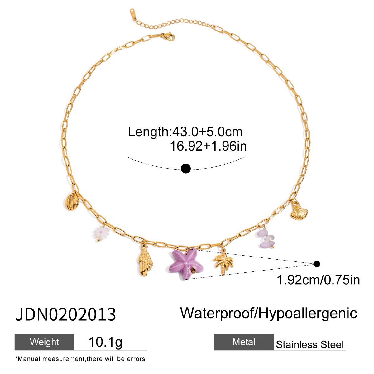 Elegant Minimalist Geometric Heart Plated Titanium Steel Pendant Stainless Steel Necklace for Women