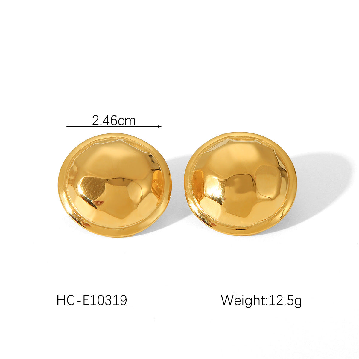 Geometric Spiral Swirl Titanium Steel Earrings with 18K Gold Plating and Pearl Accents for Women