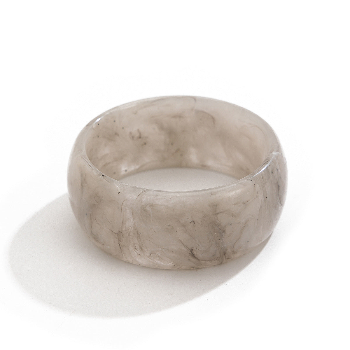 Vintage Round Gradient Acrylic Plated Wide Cuff Bracelet for Women