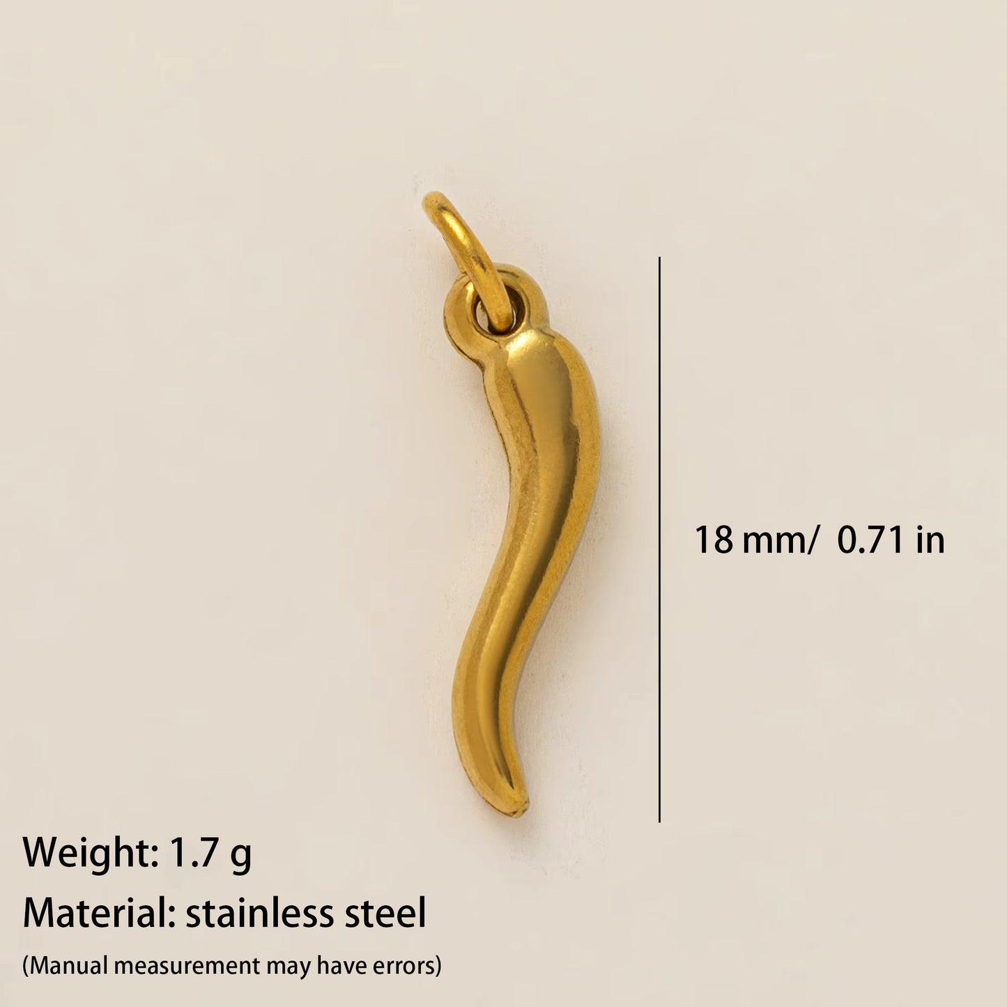 Vintage 18K Gold Plated Stainless Steel Geometric Floral Charm Bar