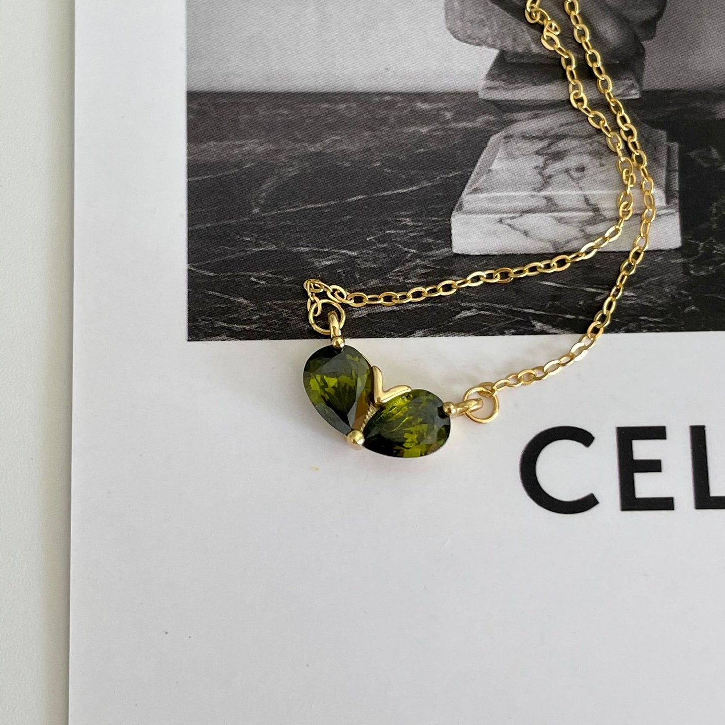 Geometric Triangle Pendant Necklace in 925 Sterling Silver with Knotted Chain