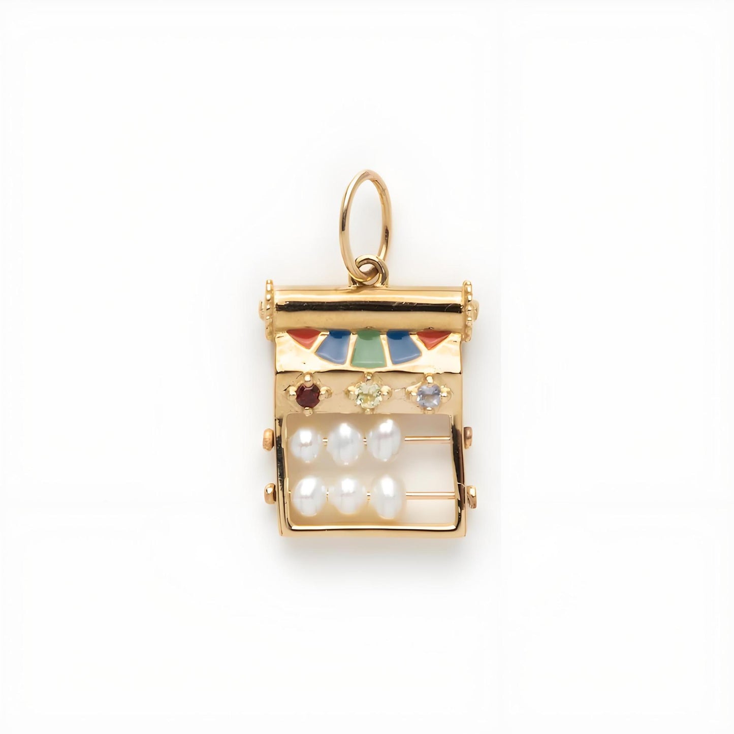 Minimalist Geometric Cubic Zirconia Pearl Inlay Brass Charm Bar with Corn Chain for Women