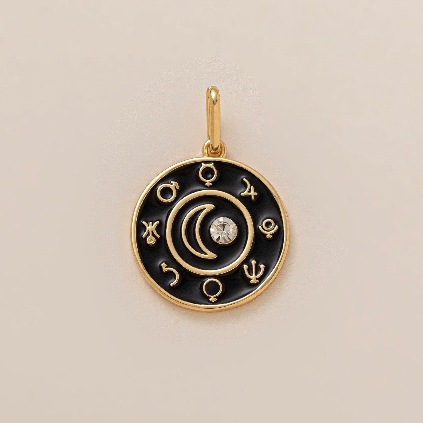 Vintage Heart Round Drip Oil Titanium Steel Necklace for Women
