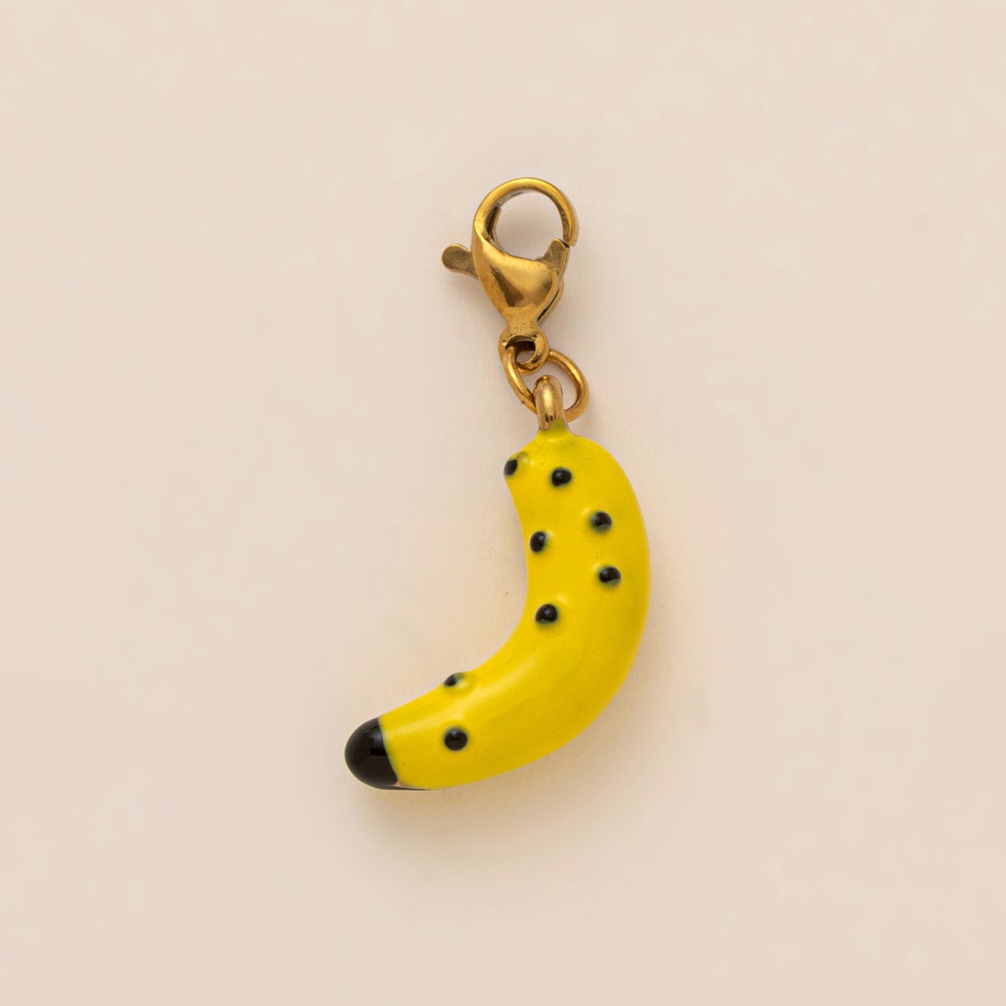 Braccialetto a barra con ciondoli a forma di frutta, in acciaio inossidabile placcato oro 18K, da donna