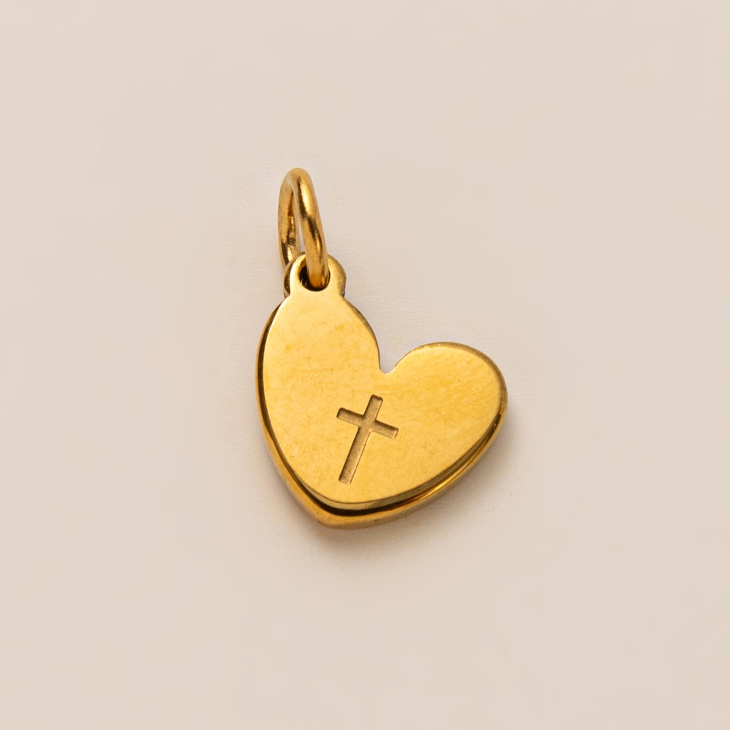 Minimalist Heart Shape Stainless Steel PVD Gold Plated DIY Charm Bar Necklace