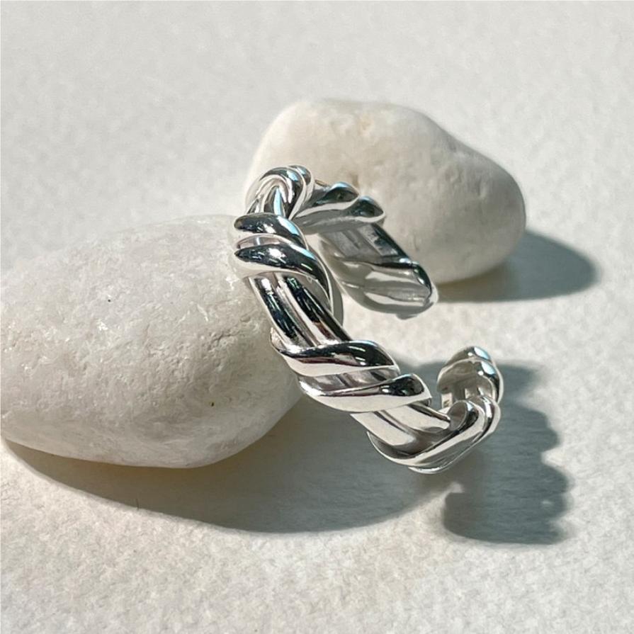 Anello Minimalista con Forma Geometrica Irregolare in Argento Sterling S925 da Donna