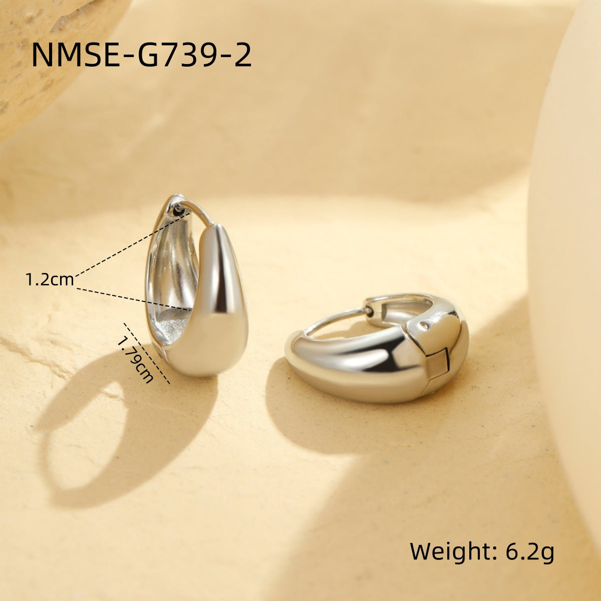 Minimalist Geometric Stainless Steel Ear Cuffs with Plating Finish for Women Fashion Earrings