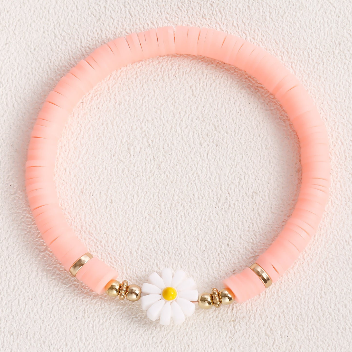 Casual Geometric Round Floral Resin Plated Bracelet for Women