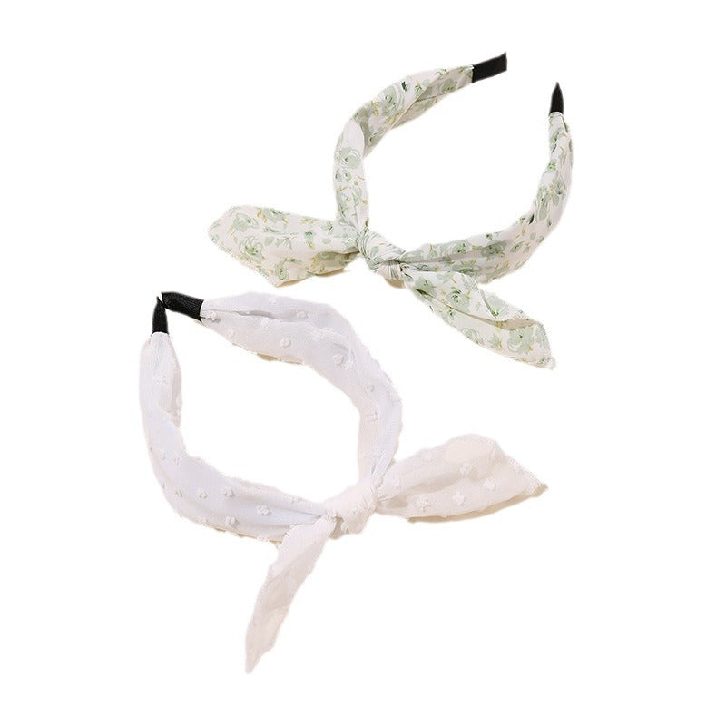 Diadema de lazo floral Sweet Autumn Winter para niñas con construcción de tela y forma geométrica