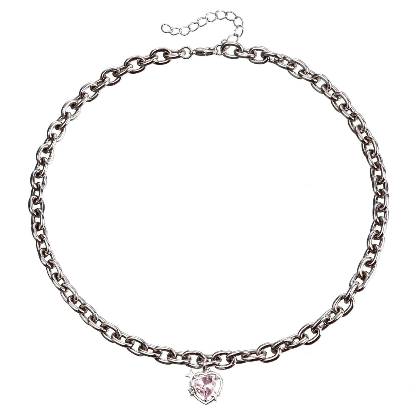 Collar Minimalista con Colgante de Aleación con Forma de Corazón para Mujer con Delicada Cadena a la Clavícula