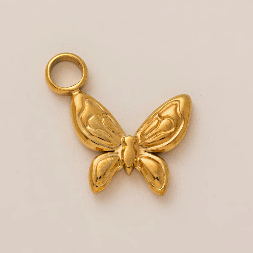 Vintage Cartoon Animal Geometric 18K Gold Plated Stainless Steel Charm Bar