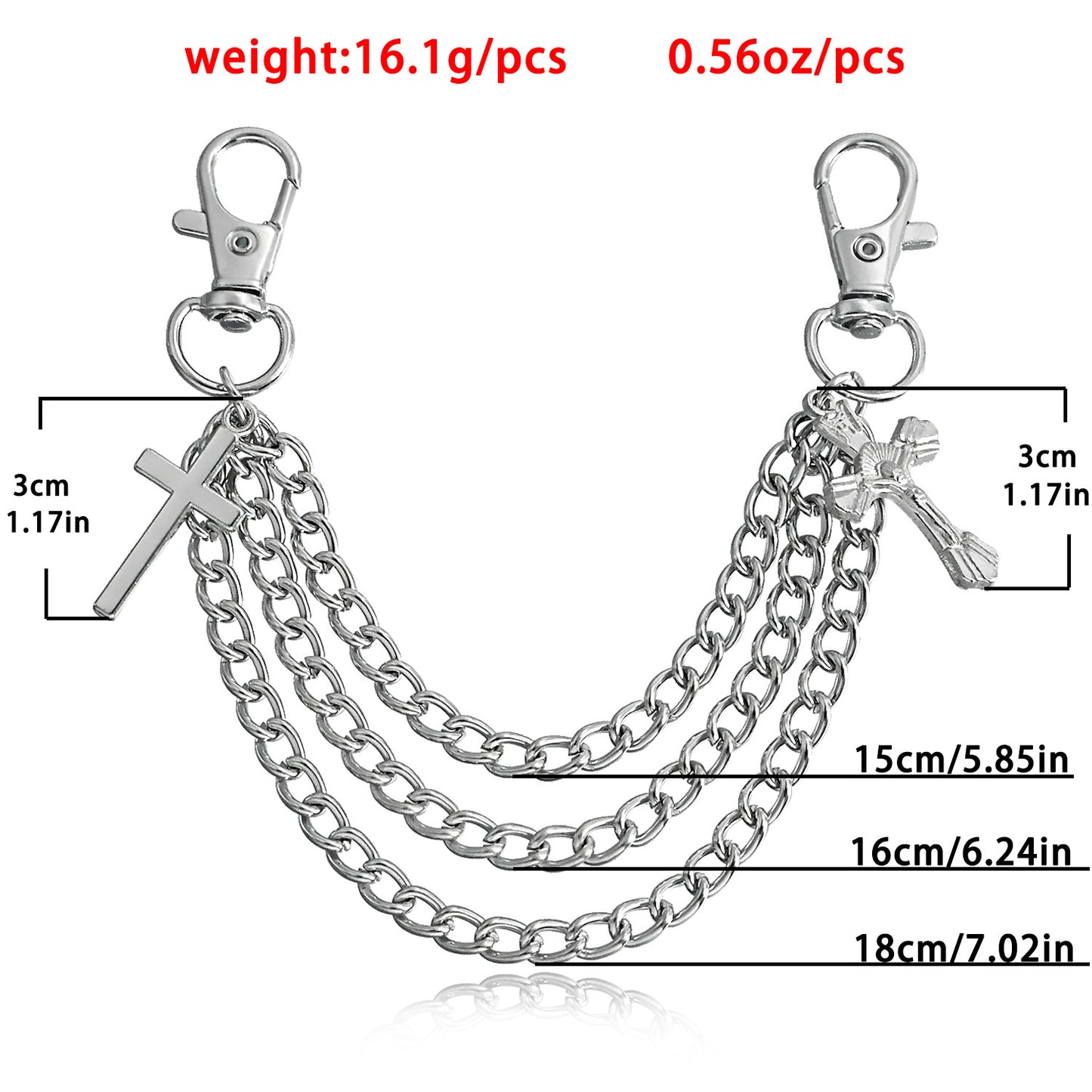 Hip Hop Style Geometric Alloy Anklet with Tassel and Cross Charm for Women