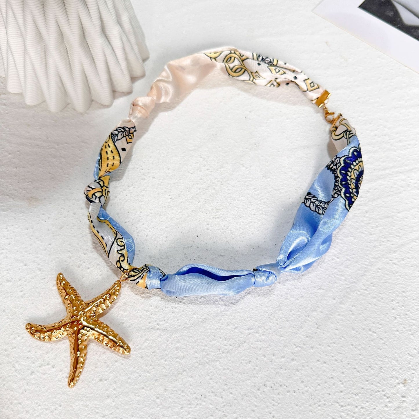 Casual Stainless Steel Plated Floral Shell Necklace for Women