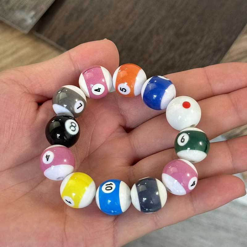Handmade Geometric Round Acrylic Beaded Bracelet Unisex