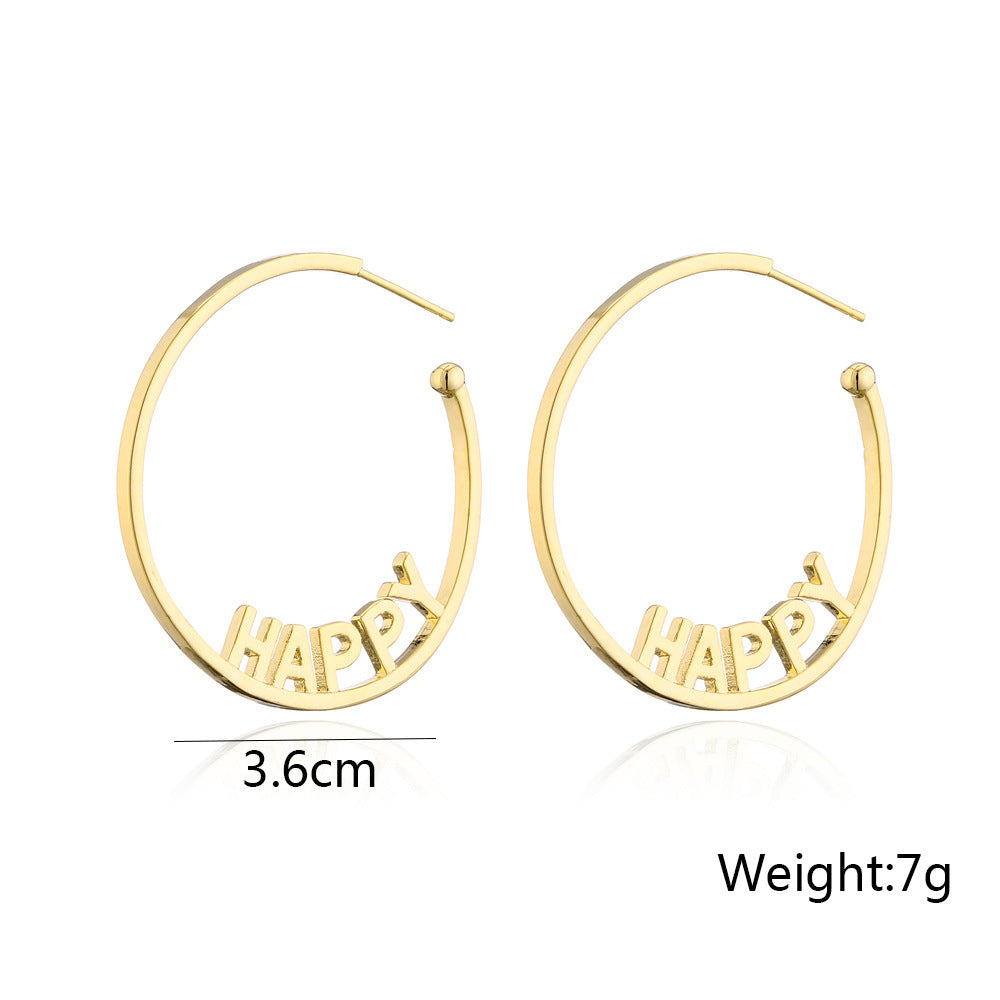 Minimalist Geometric Hoop Earrings in Copper with 14K Gold Plating and 925 Sterling Silver Posts for Women