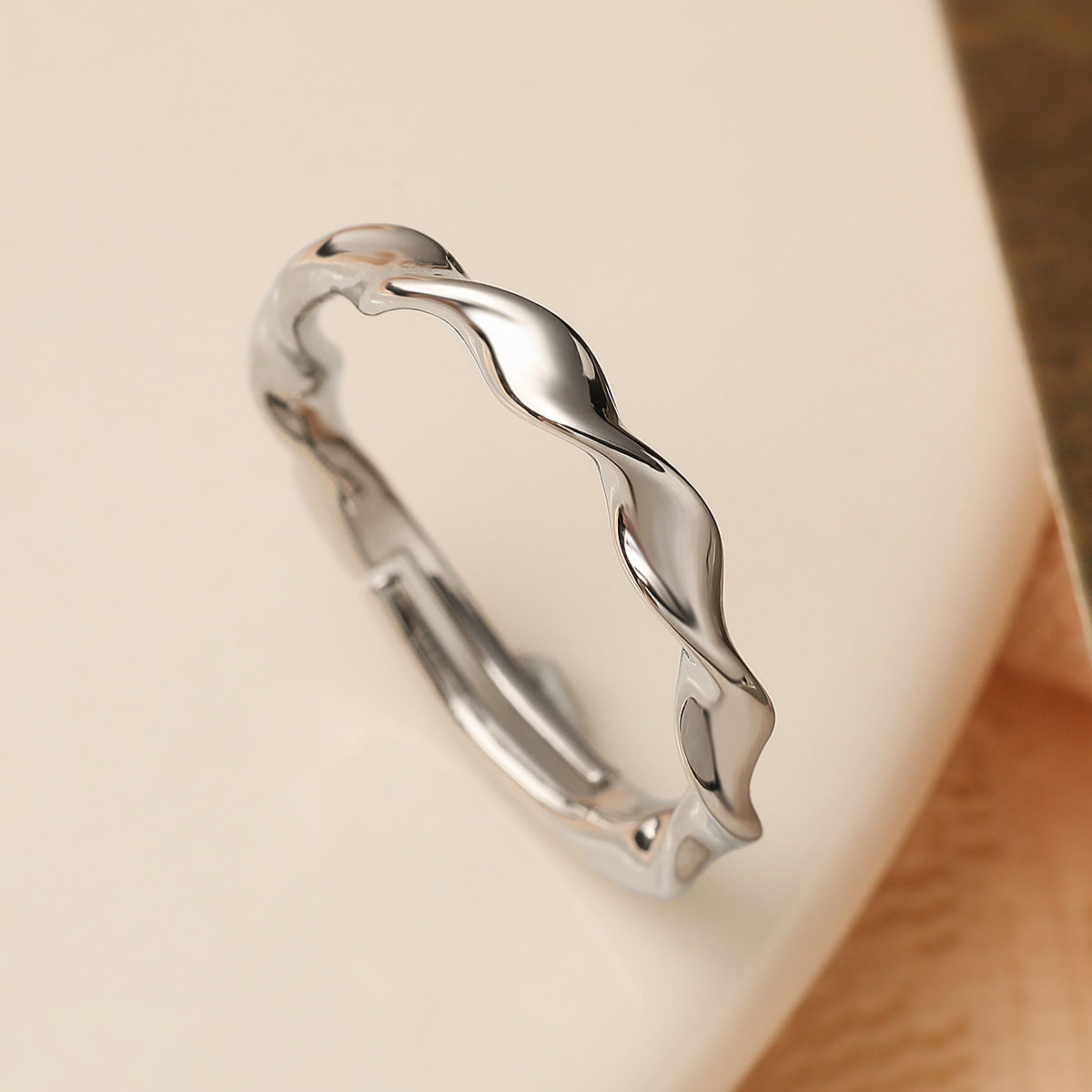Minimalist 18K Gold Plated Geometric Open Ring for Women
