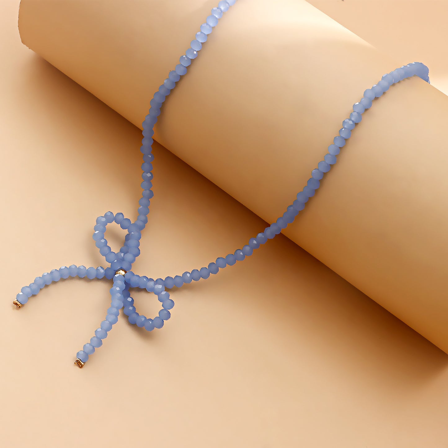 Vintage-Inspired Sweet Bowknot Choker Necklace for Women with Alloy Pendant and Geometric Design, Electroplated Finish