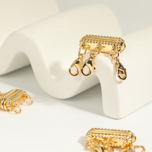 Plated Brass Magnetic Clasp Necklace Connector Charm Bar