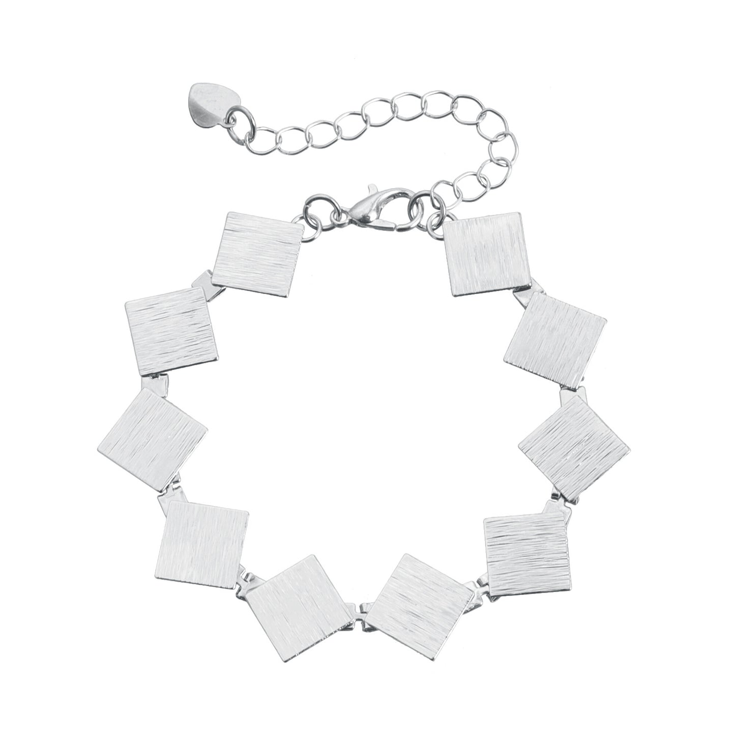 Vintage Geometric Square Brushed Alloy Necklace Casual Plated Pendant Chain for Women and Men