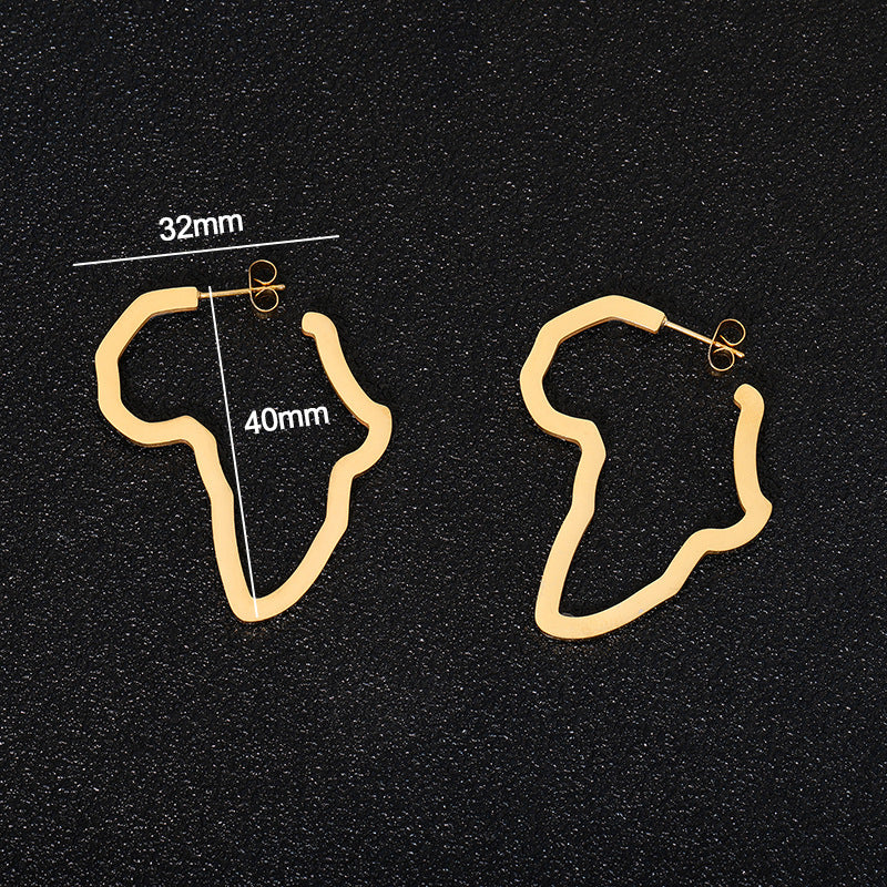 Orecchini da donna in acciaio inossidabile placcato oro geometrici
