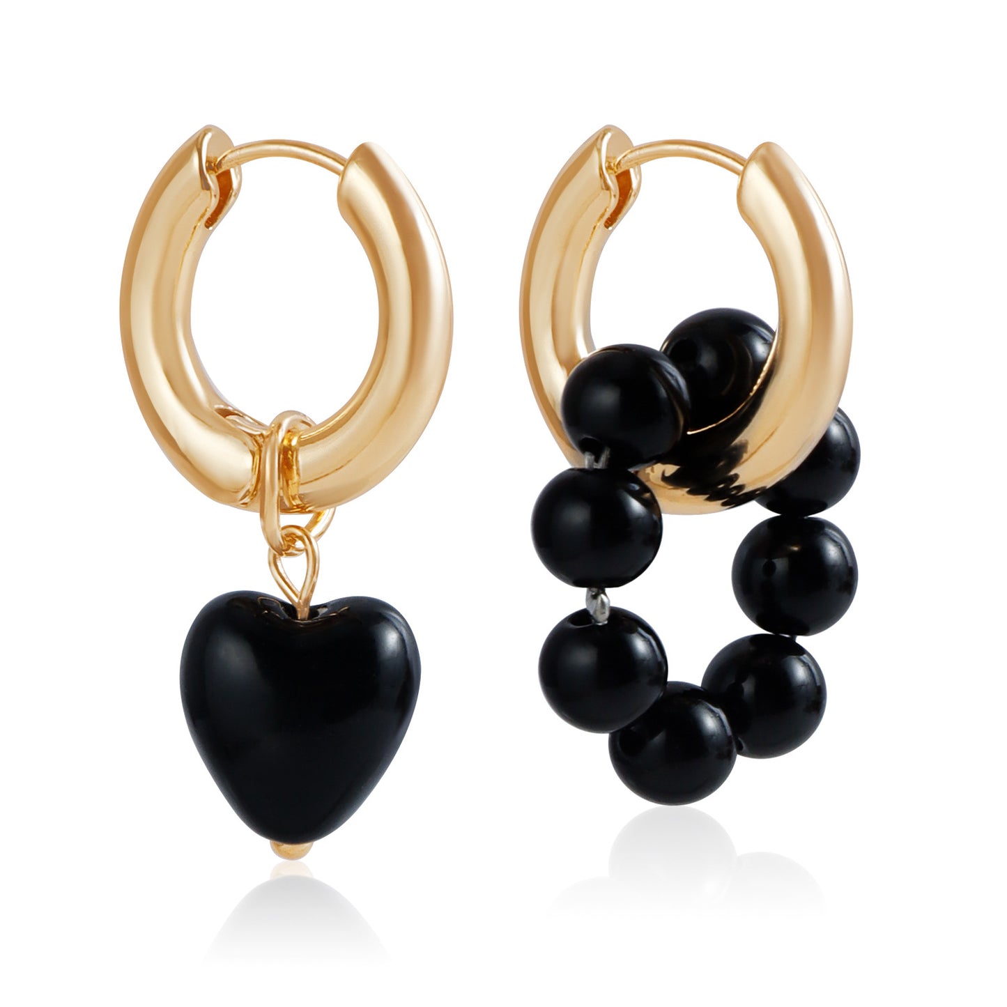 Pendientes de lujo estilo estrella, corazón, cruz y flor en aleación con acabado galvanizado para mujer