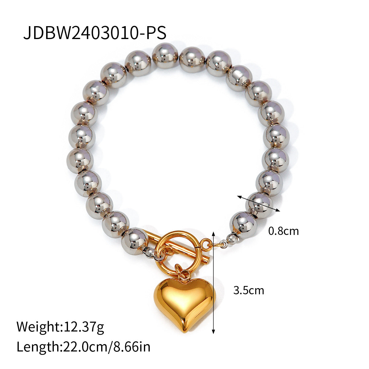 Bracciale minimalist a U in acciaio inossidabile con strass e perle placcate, catena in metallo, gioielli alla moda da donna