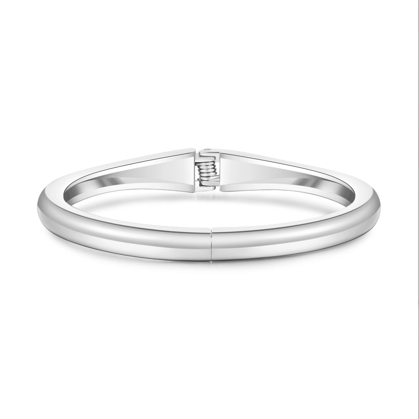 Chunky Irregular Geometric Alloy Spring Bracelet with Polished Finish for Men and Women