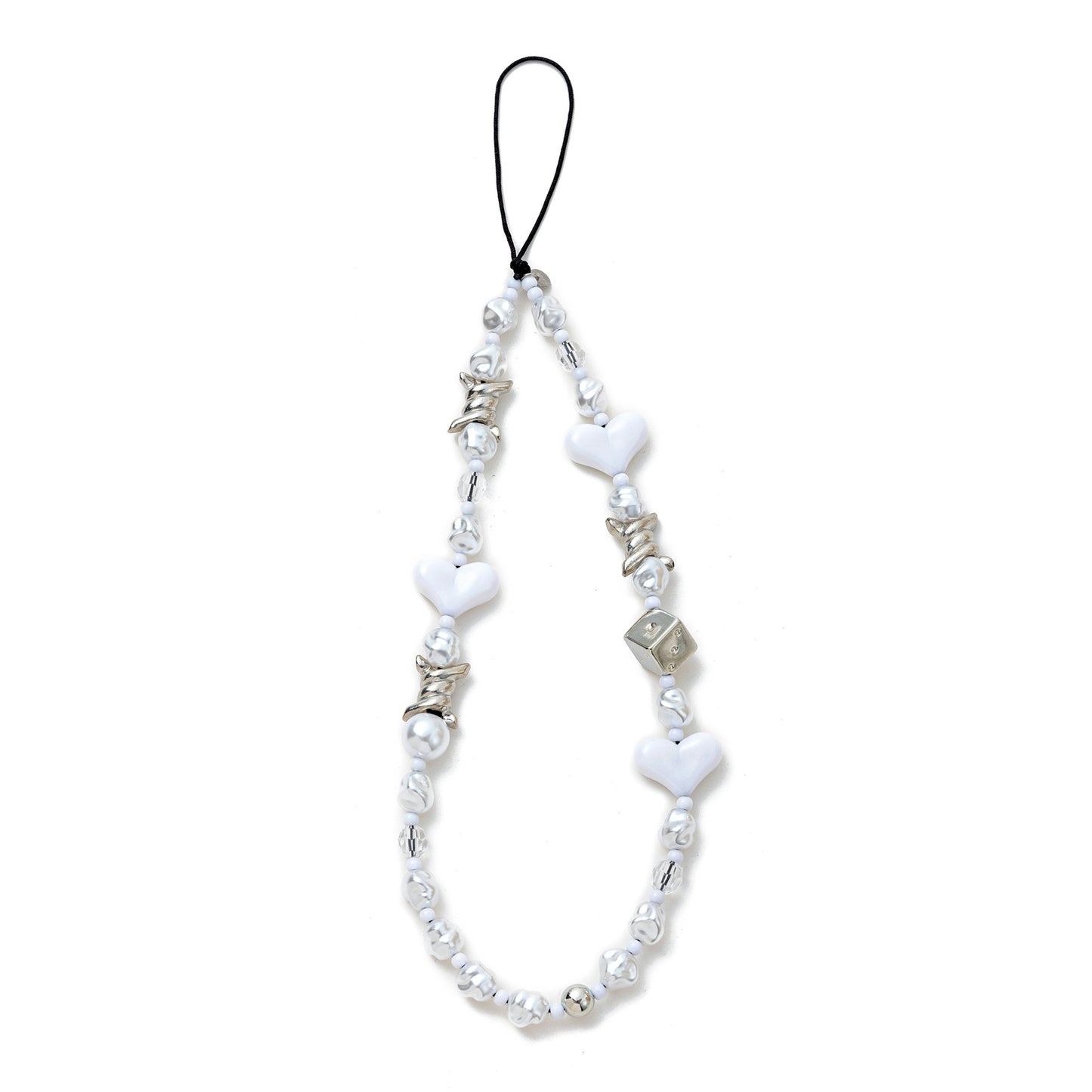 Heart Cloud Acrylic Plated Pendant Charm Chain