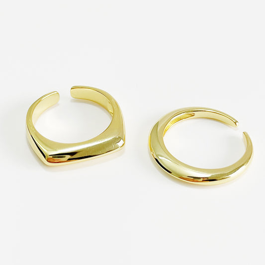 Anillo de cono geométrico minimalista pulido de plata de ley 925 para mujer
