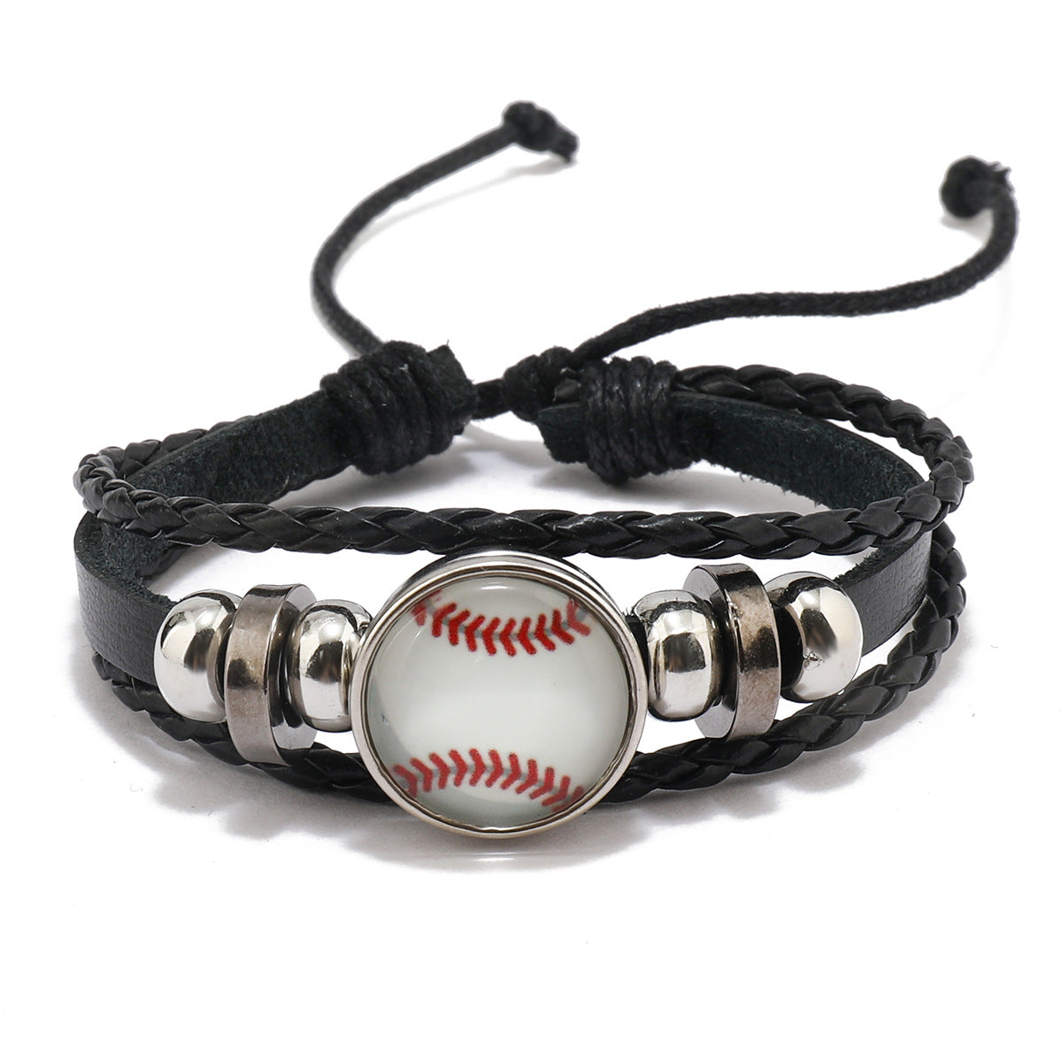 Unisex Geometric Leather Bracelet